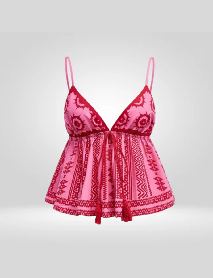 Top Tiras Rosa