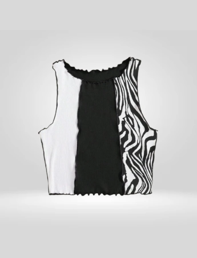 Top Strap Mix Blanco & Negro